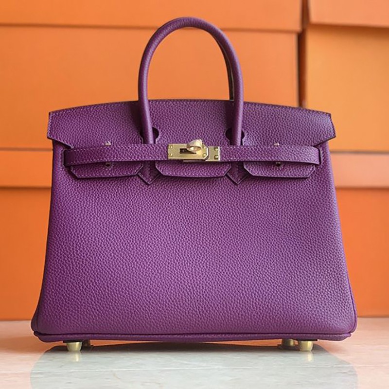 21AW New Hermes Birkin 25 Replica Togo Gold Hardware erk48633