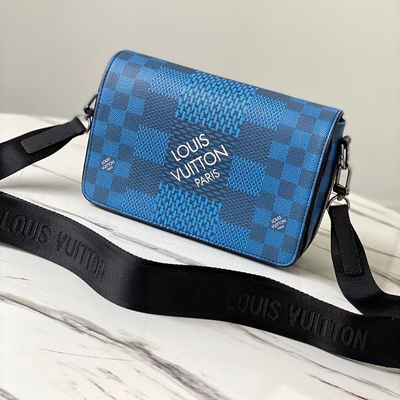 Classic Louis Vuitton Studio Messenger Replica Shoulder Bag Damier Marine N50026