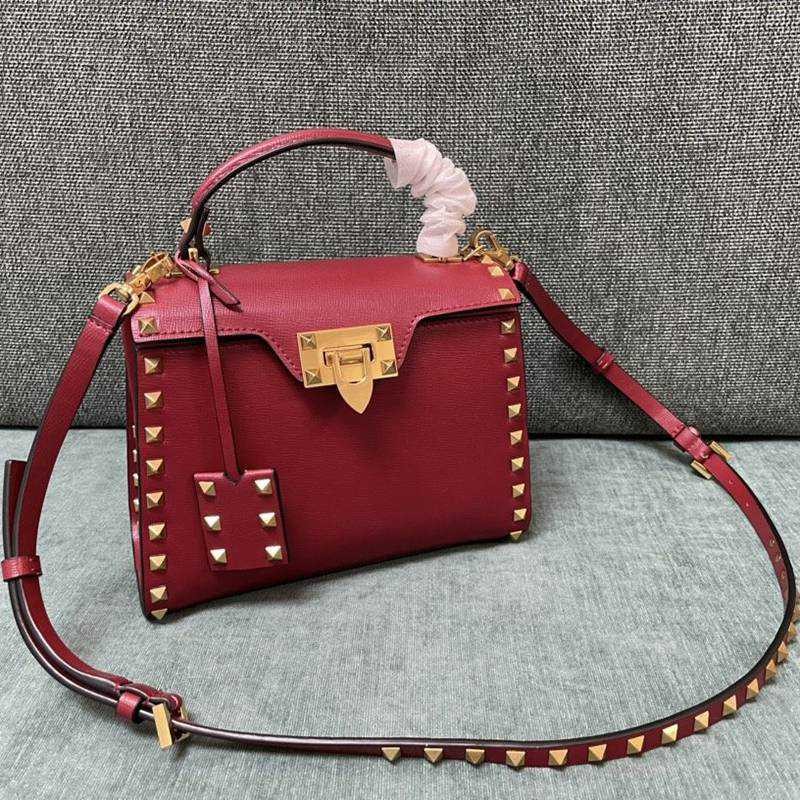 Competitive new Valentino bargain calf leather studded bag parody Vui10998