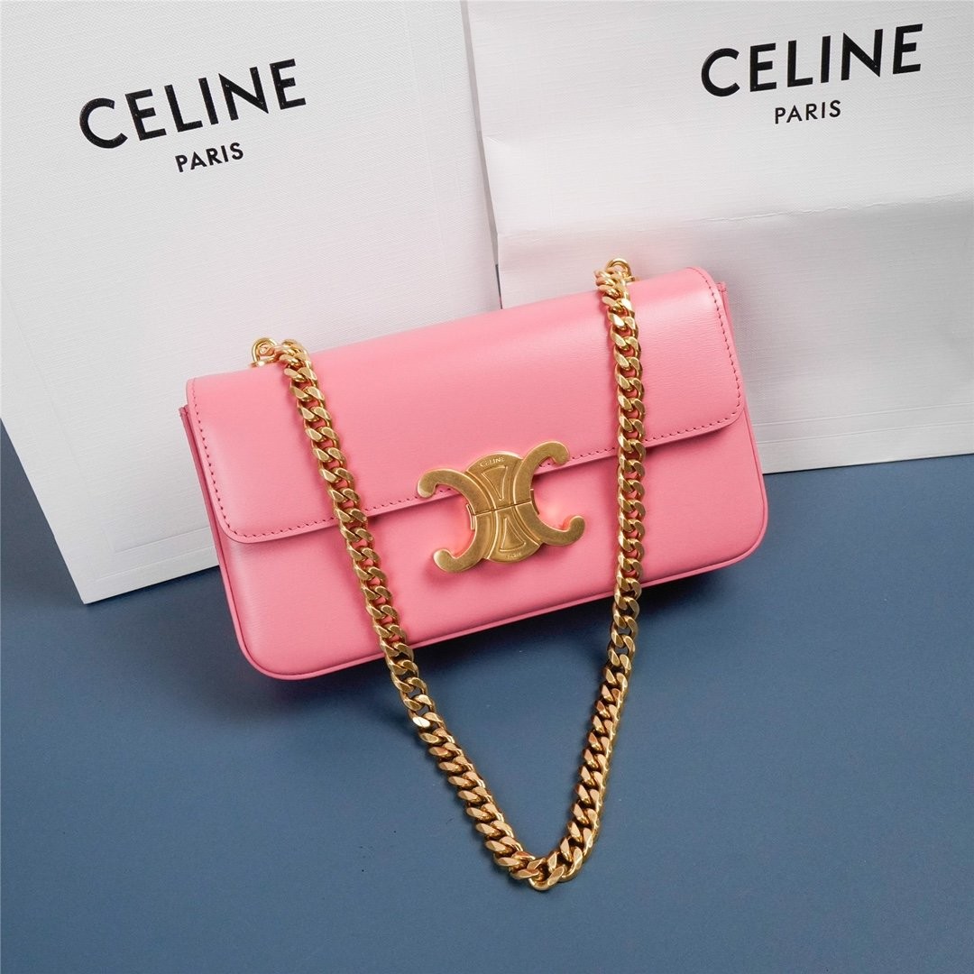 [Not available in Japan] Celine Triomphe Chain Replica Shoulder Bag 197993BF425FO