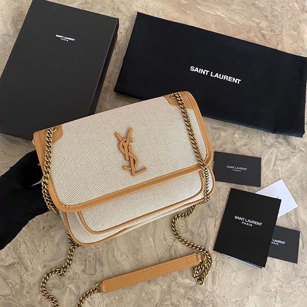 Rare color Saint Laurent Niki medium linen canvas shoulder bag replica Sas55849 Rare color Saint Laurent Niki medium linen canvas shoulder bag replica Sas55849