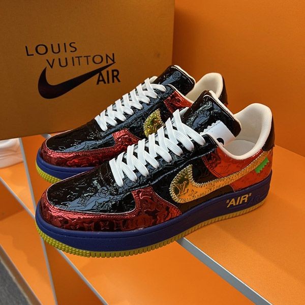 [Not available in Japan] Louis Vuitton x Nike Air Force 1 replica collaboration low-top sneakers vuh69401