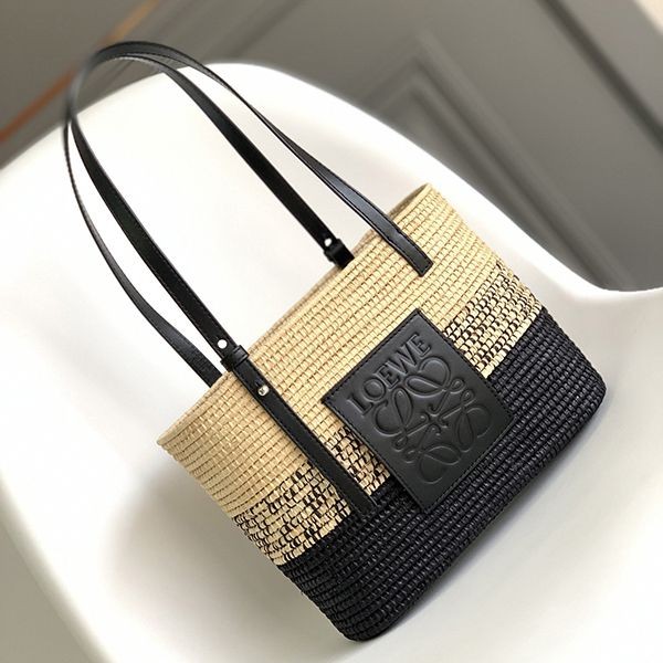 2022 Spring/Summer Loewe Square Basket Bag Replica Small Reed & Calfskin lok28549