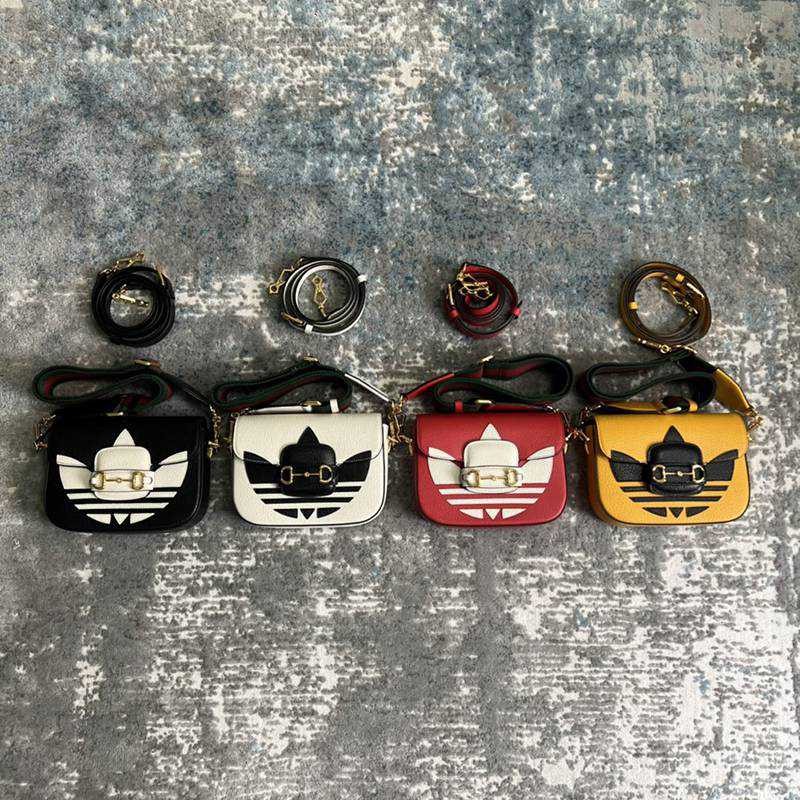 New limited edition [Gucci Adidas] Horsebit 1955 mini bag replica 4 colors gum33186