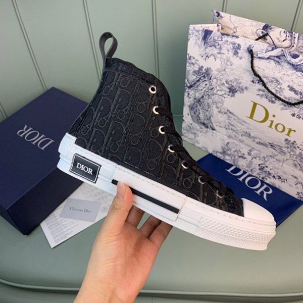 Popularity rising Dior fake B23 high top sneakers ☆ Dior oblique embroidery ded69176