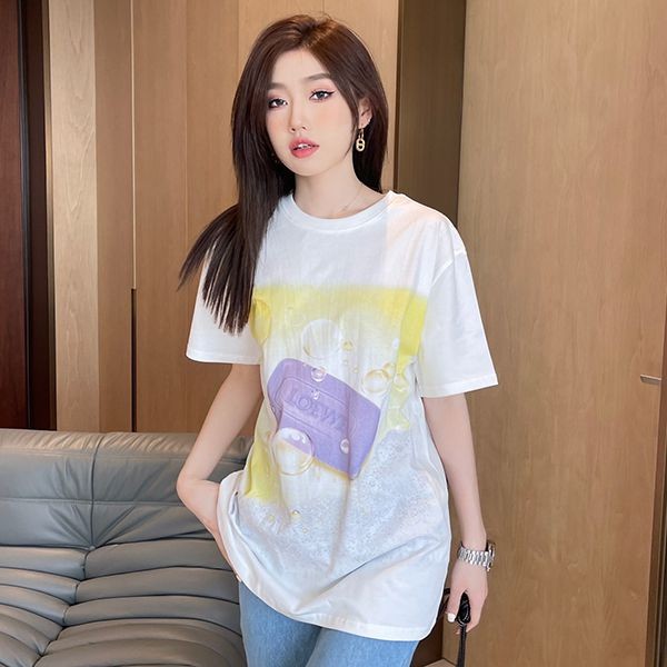 Free shipping Loewe Multicolor Graphic Cotton T-shirt Replica 2 colors lot48125 Free shipping Loewe Multicolor Graphic Cotton T-shirt Replica 2 colors lot48125