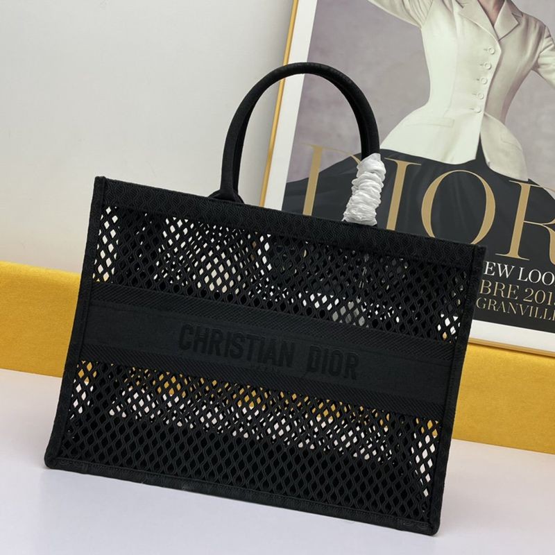 [Free Shipping] ☆Dior☆ Book Tote Fake Dior Embroidery Mesh M1286ZWRA