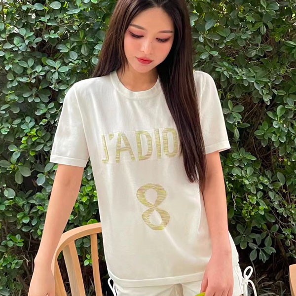 Cool and cute? Dior J'adior logo cotton t-shirt fake deu18010 Cool and cute? Dior J'adior logo cotton t-shirt fake deu18010