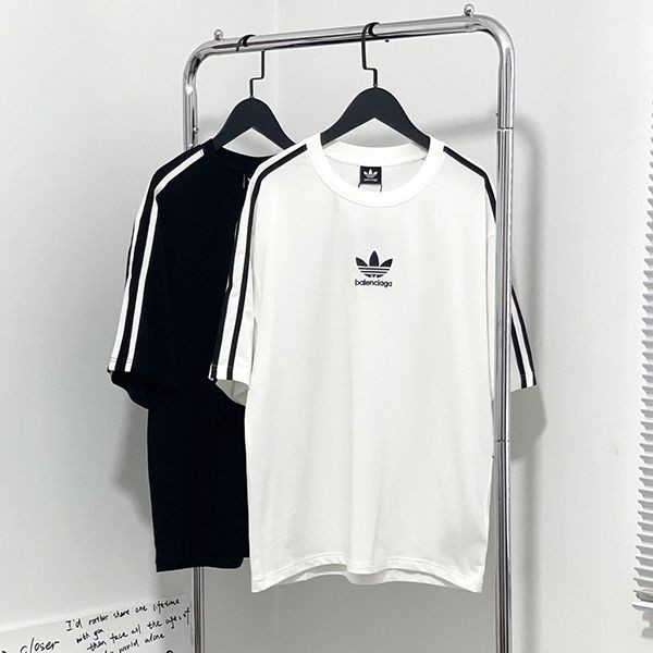 Eye-catching colors Balenciaga Adidas copy T-shirt for men, 2 colors bay32381