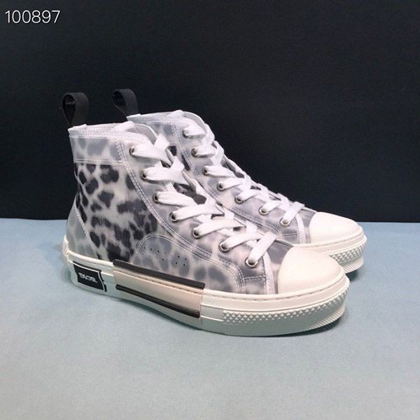 Not available in Japan Dior B23 replica high top sneakers ☆ Leopard print canvas deu36090