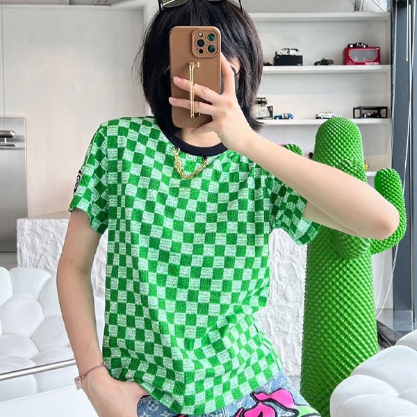 Free shipping? Louis Vuitton T-shirt copy Demier short sleeve pixel checkerboard vub64069 Free shipping? Louis Vuitton T-shirt copy Demier short sleeve pixel checkerboard vub64069