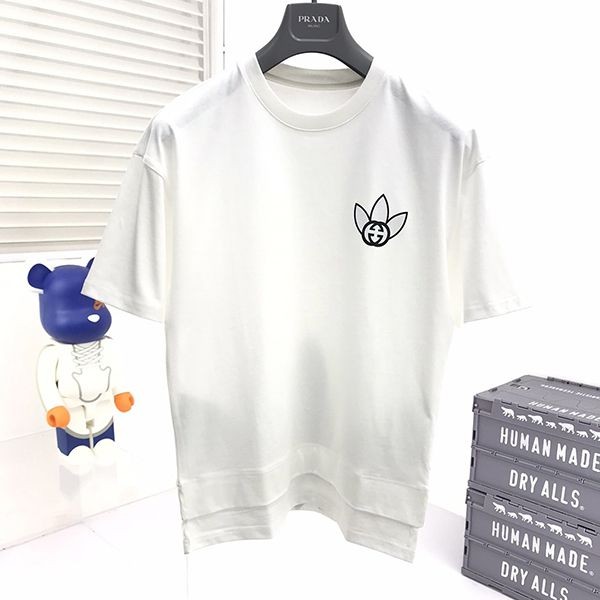 Cute collaboration Gucci x Adidas copy trefoil print T-shirt guq88525 Cute collaboration Gucci x Adidas copy trefoil print T-shirt guq88525