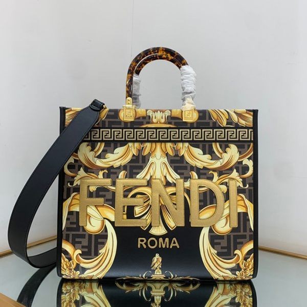 Popular collaboration ☆ Fendi x Versace replica tote bag fed40103