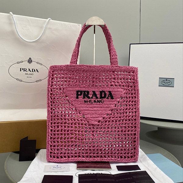 New for Spring/Summer Prada Raffia Tote Bag Replica PUV77509 New for Spring/Summer Prada Raffia Tote Bag Replica PUV77509