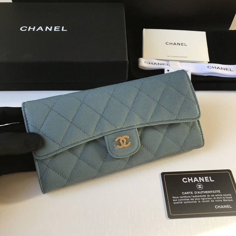 Classic, ultra-limited edition? Chanel bi-fold flap long wallet, replica caviar shr18714
