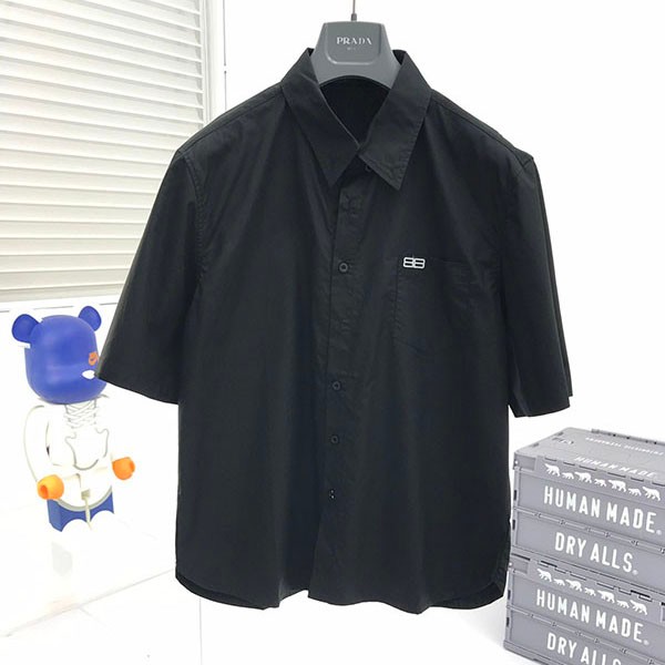 Rare color Balenciaga logo embroidered jersey T-shirt copy bap16308