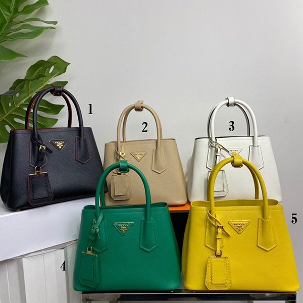 [22SS] New Prada Double Saffiano Leather Mini Bag Replica 5 Colors F0G3Z