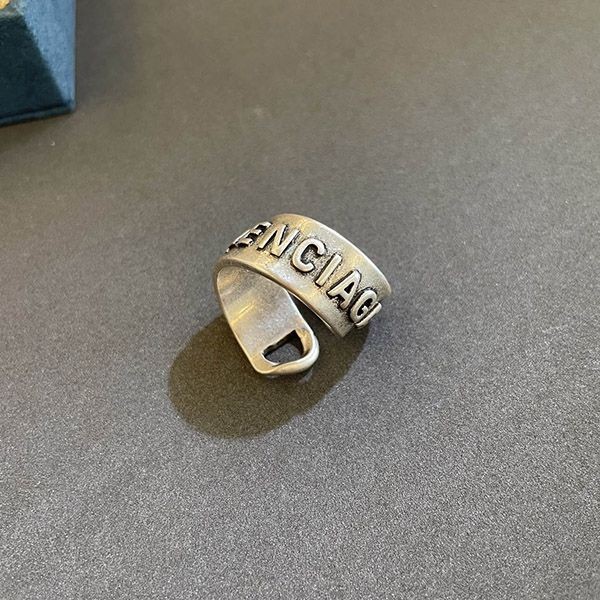 Rare color Balenciaga replica logo Gourmette ring 674223TZ99I0911