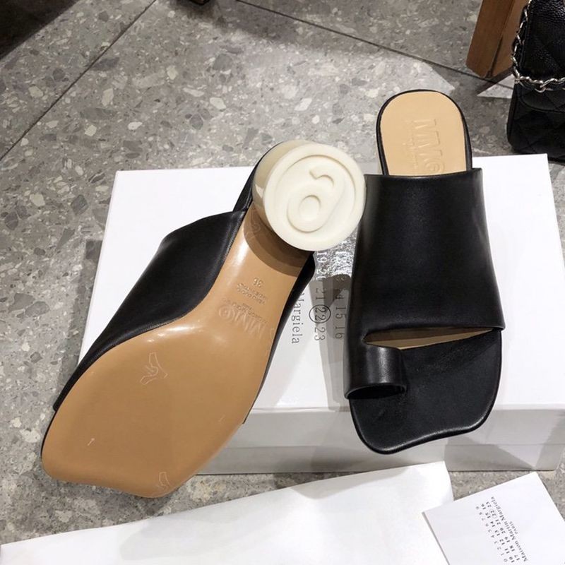 ★Tax/Shipping included★Maison Margiela Replica 6 Logo Heel Mule Sandals in Nappa Leather Mam80868 ★Tax/Shipping included★Maison Margiela Replica 6 Logo Heel Mule Sandals in Nappa Leather Mam80868