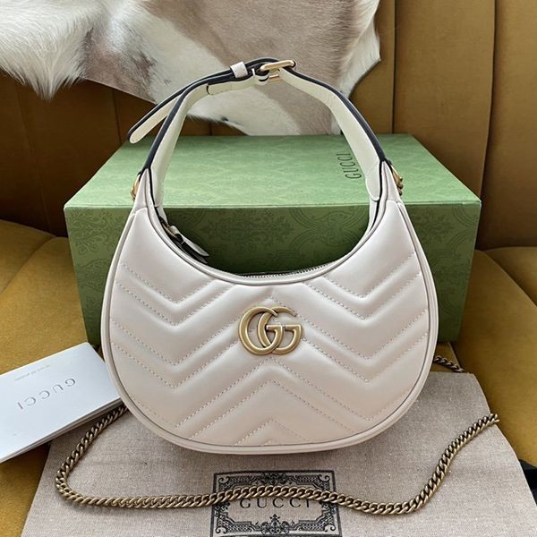 New Gucci GG Marmont Half Moon Shape Mini Bag Replica 699514DTDHT9022 New Gucci GG Marmont Half Moon Shape Mini Bag Replica 699514DTDHT9022