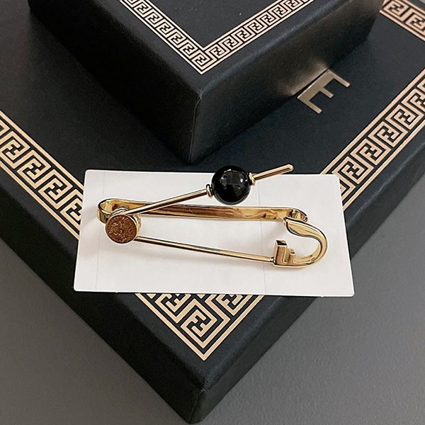 Classic Fender Chain Gold Color Earrings Fake fex21476