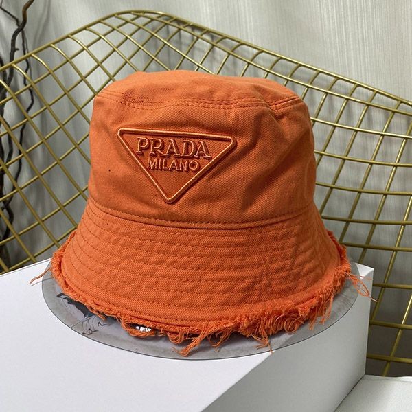 Not available in Japan, fake Prada drill bucket hat, orange, 1HC137_2FMB_F0049