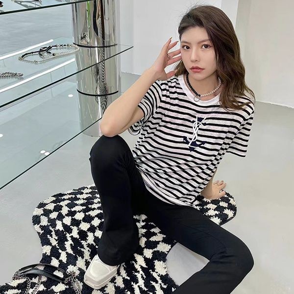 Not available in Japan Saint Laurent ★ Striped cotton T-shirt copy Sai21089 Not available in Japan Saint Laurent ★ Striped cotton T-shirt copy Sai21089