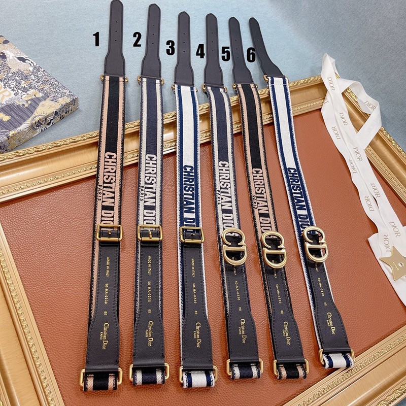 Immediate response [Dior belt copy] 35mm embroidered canvas 6 colors b0002cbte_m928