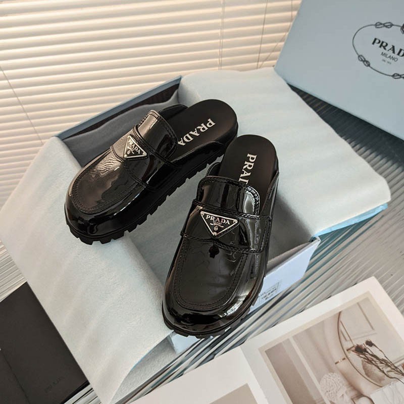 Best Price Challenge [Prada] Studded Rubber Sole Logo Sandals Fake puf54292