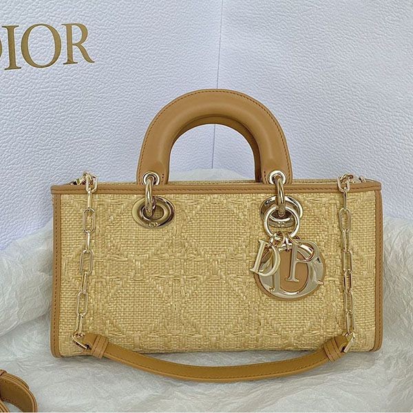 ☆Super popular☆Dior Cannage Raffia LADY D-JOY bag dey14214