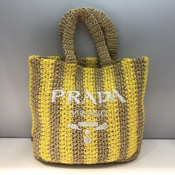Cute Prada Raffia Tote Replica Small Size pum47061