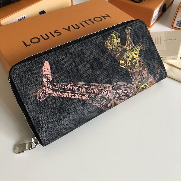 New sale Louis Vuitton wallet with zipper Damier Graphite replica, perfect as a gift? N64606 New sale Louis Vuitton wallet with zipper Damier Graphite replica, perfect as a gift? N64606