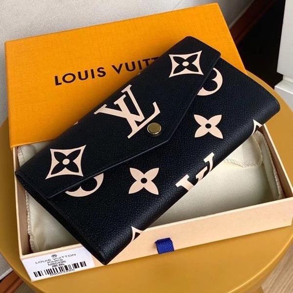 ☆Popular☆Louis Vuitton Long Wallet Copy Portefeuille Sarah Bicolor M80496