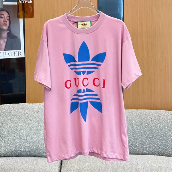 Featured collaboration ★ Adidas x Gucci copy cotton jersey T-shirt short sleeve 548334XJEMJ5904 Featured collaboration ★ Adidas x Gucci copy cotton jersey T-shirt short sleeve 548334XJEMJ5904