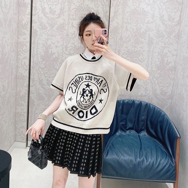 Popular Dior crew neck T-shirt replica embroidered dec43607 Popular Dior crew neck T-shirt replica embroidered dec43607