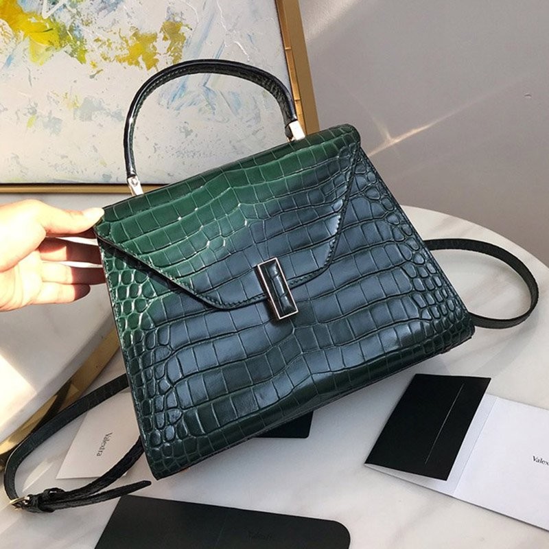 Rare Valextra Iside Crocodile Replica Handbag Vup21836