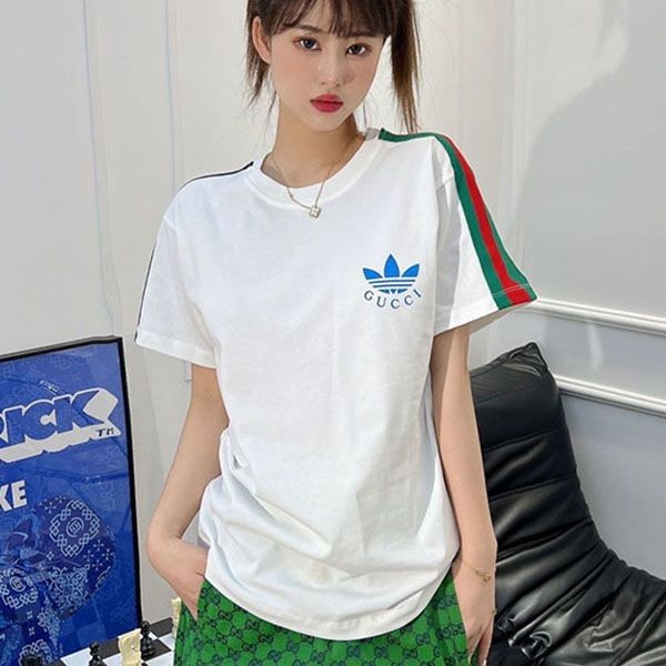 Eye-catching color Adidas x Gucci cotton jersey T-shirt replica guy00930 Eye-catching color Adidas x Gucci cotton jersey T-shirt replica guy00930