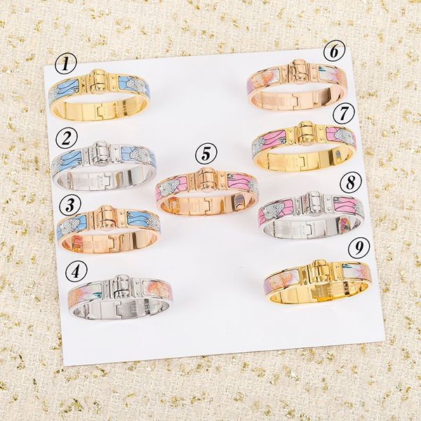 Free shipping★Hermes★Clic Cadenas Bracelet Gold 9 colors erb20047