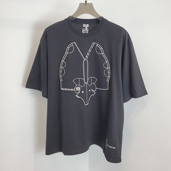 Lowest price challenge ☆ LOEWE ★ Anagram bicolor cotton T-shirt copy ★ vuy17007