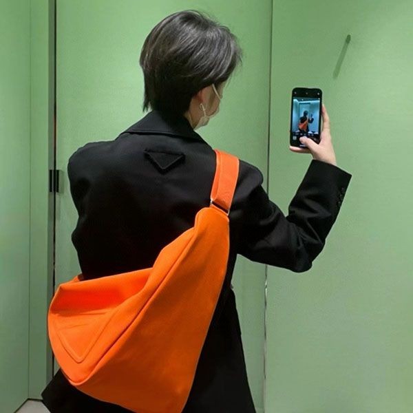 Classic Prada Triangle Canvas Bag Replica pug14546