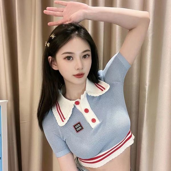 Not available in Japan☆Miu Miu elegant knit T-shirt copy 2 colors myc44154