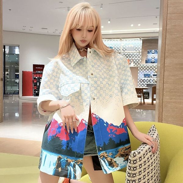 [Very popular] Louis Vuitton short sleeve denim shirt replica vuq57281