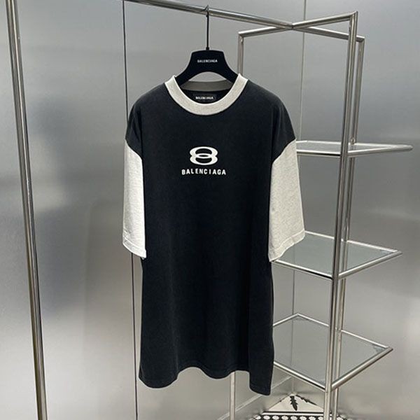 Extremely rare! [Balenciaga] Unisex short-sleeved logo T-shirt fake bau57176