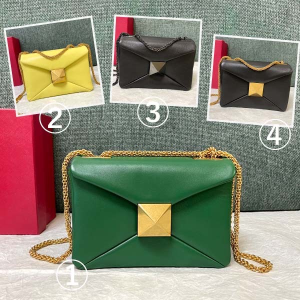 《Very Popular》Latest [Valentino] One Stud Fake Nappa Leather Chain Bag, Cheap Vuo12170