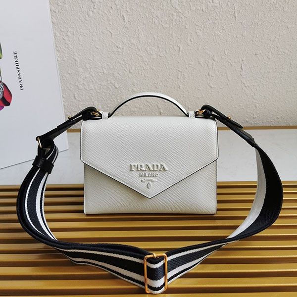 22 New Arrivals [Prada] Monochrome Saffiano x Leather Bag Replica puy66801