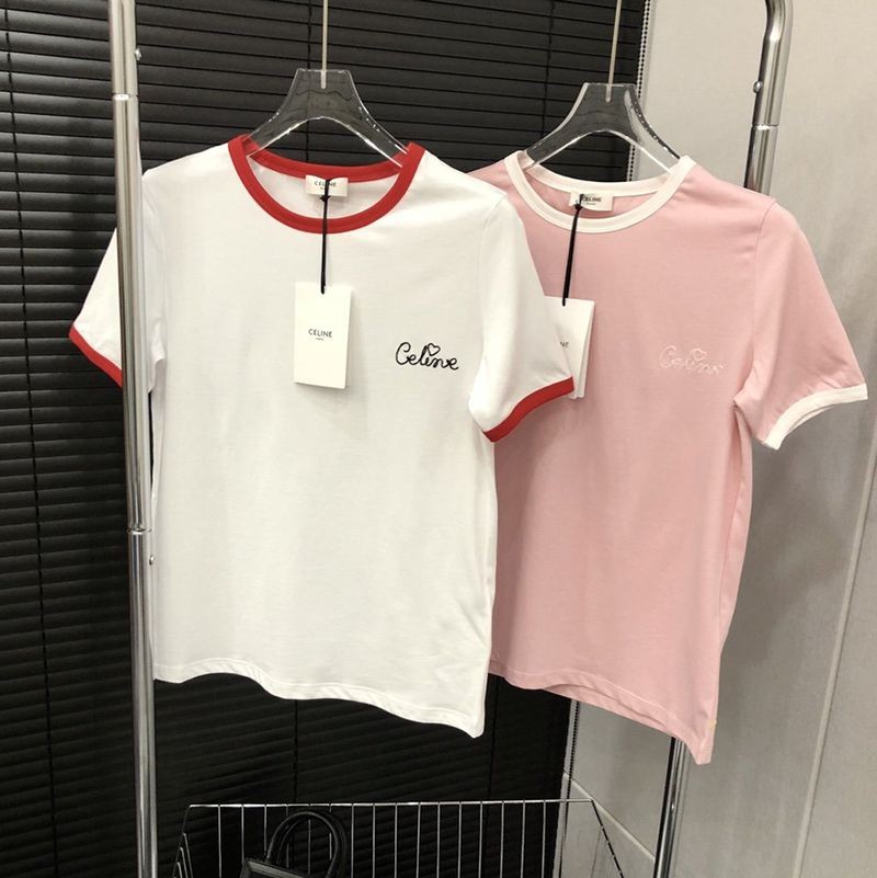 22SS Limited Celine T-shirt Replica Cotton Jersey 2 Colors Ceq61358