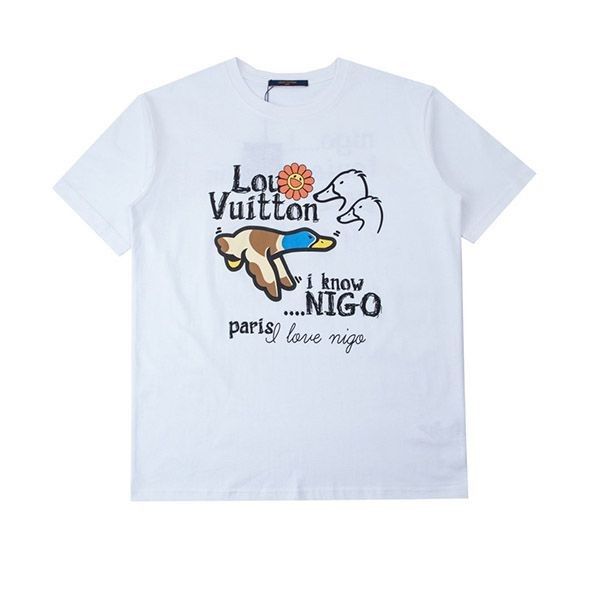 Spring/Summer new Louis Vuitton nigo collaboration crew neck T-shirt copy duck vuc98135 Spring/Summer new Louis Vuitton nigo collaboration crew neck T-shirt copy duck vuc98135
