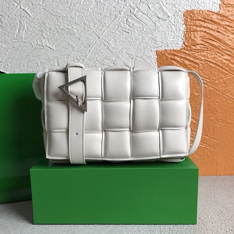 Want it? Super limited edition? Bottega Veneta Padded Cassette Replica Shoulder Bag Silver Finish boj78120