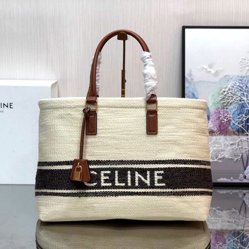 [Not available in Japan] Celine Tote Bag Replica Hand Logo Hippo Brown Ces77393