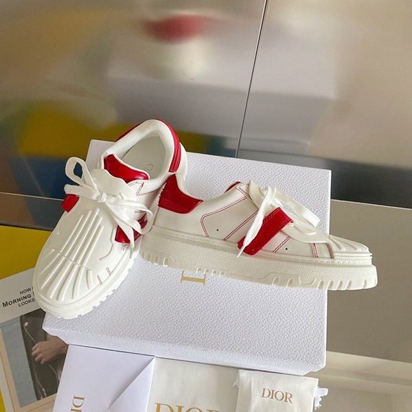 Sold out Dior Replica ID Sneakers in Calfskin Red/White det47772